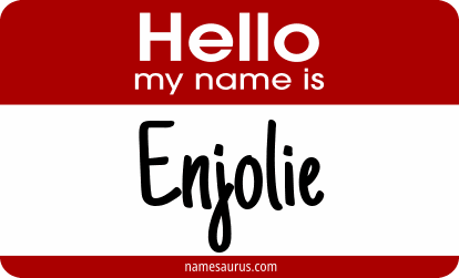 Hello my name is Enjolie png download