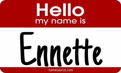 Hello my name is Ennette png download