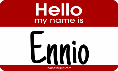 Hello my name is Ennio png download