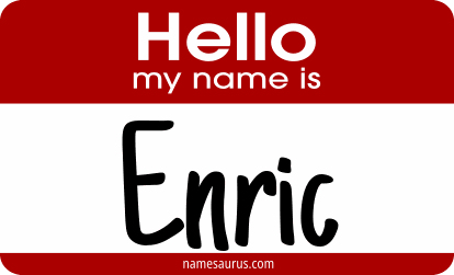 Hello my name is Enric png download