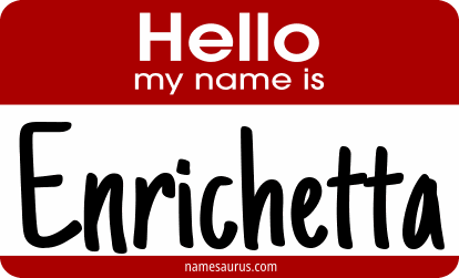 Hello my name is Enrichetta png download