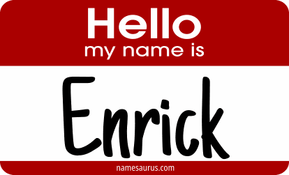 Hello my name is Enrick png download