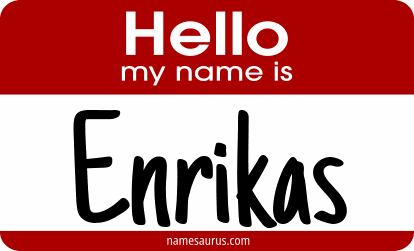 Hello my name is Enrikas png download