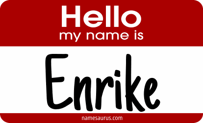 Hello my name is Enrike png download