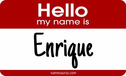 Hello my name is Enrique png download