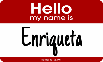 Hello my name is Enriqueta png download