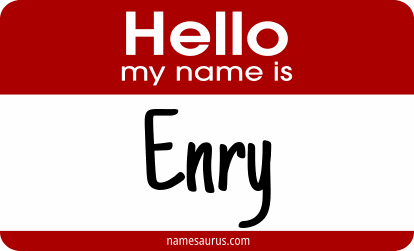 Hello my name is Enry png download