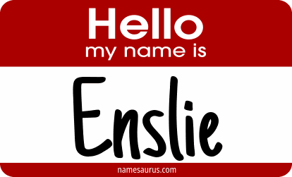 Hello my name is Enslie png download