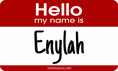 Hello my name is Enylah png download