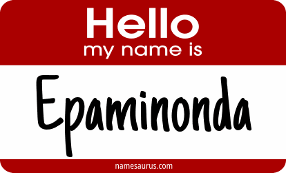 Hello my name is Epaminonda png download