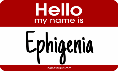 Hello my name is Ephigenia png download