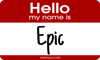 Hello my name is Epic png download