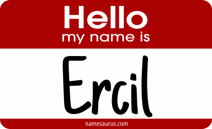 Hello my name is Ercil png download