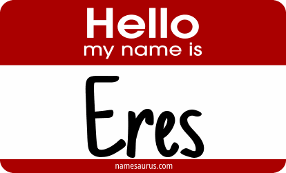 Hello my name is Eres png download