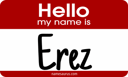 Hello my name is Erez png download