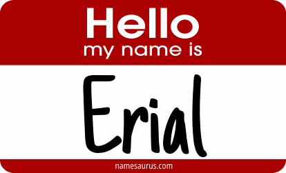 Hello my name is Erial png download
