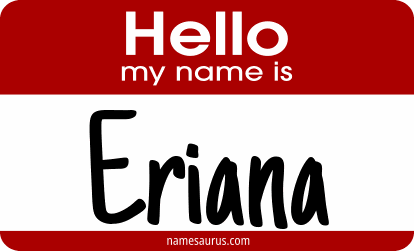 Hello my name is Eriana png download