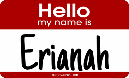 Hello my name is Erianah png download