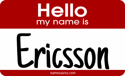 Hello my name is Ericsson png download