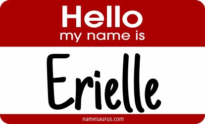 Hello my name is Erielle png download