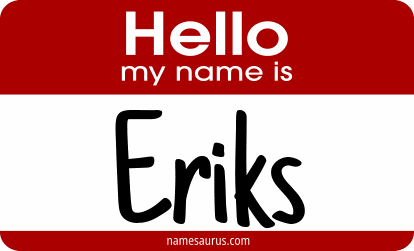 Hello my name is Eriks png download