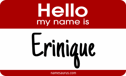 Hello my name is Erinique png download
