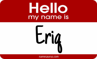 Hello my name is Eriq png download