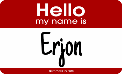 Hello my name is Erjon png download