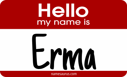 Hello my name is Erma png download