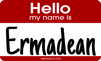 Hello my name is Ermadean png download