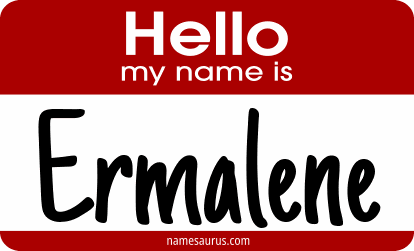 Hello my name is Ermalene png download