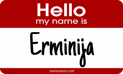 Hello my name is Erminija png download