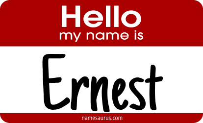 Hello my name is Ernest png download