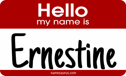 Hello my name is Ernestine png download
