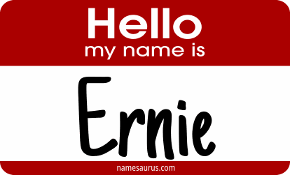 Hello my name is Ernie png download