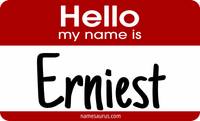 Hello my name is Erniest png download