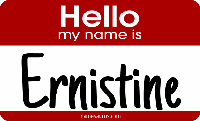 Hello my name is Ernistine png download