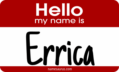 Hello my name is Errica png download