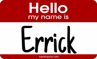 Hello my name is Errick png download