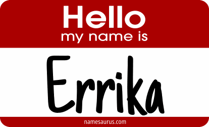 Hello my name is Errika png download