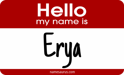 Hello my name is Erya png download