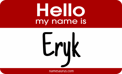 Hello my name is Eryk png download
