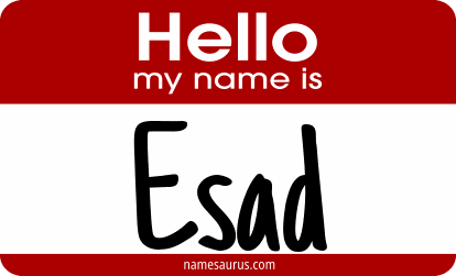 Hello my name is Esad png download