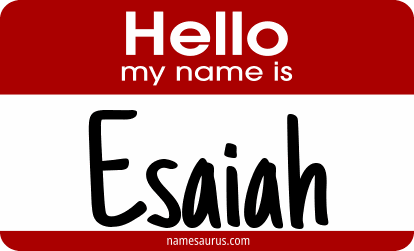 Hello my name is Esaiah png download