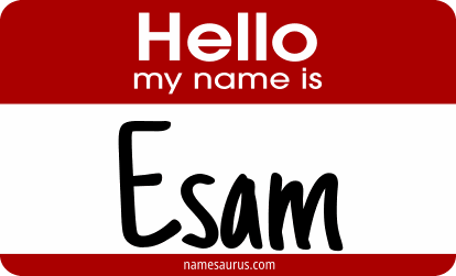 Hello my name is Esam png download