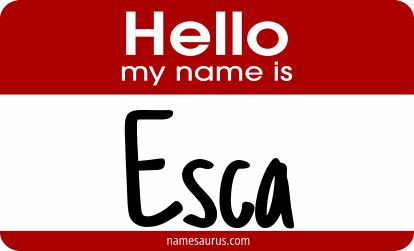 Hello my name is Esca png download