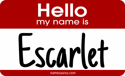 Hello my name is Escarlet png download