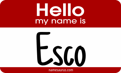 Hello my name is Esco png download