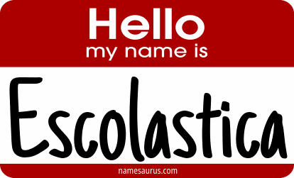 Hello my name is Escolastica png download