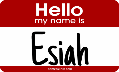 Hello my name is Esiah png download